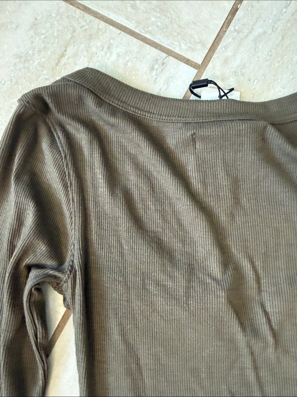 NWT Joah Brown Henley Long Sleeve Top - Picture 11 of 16